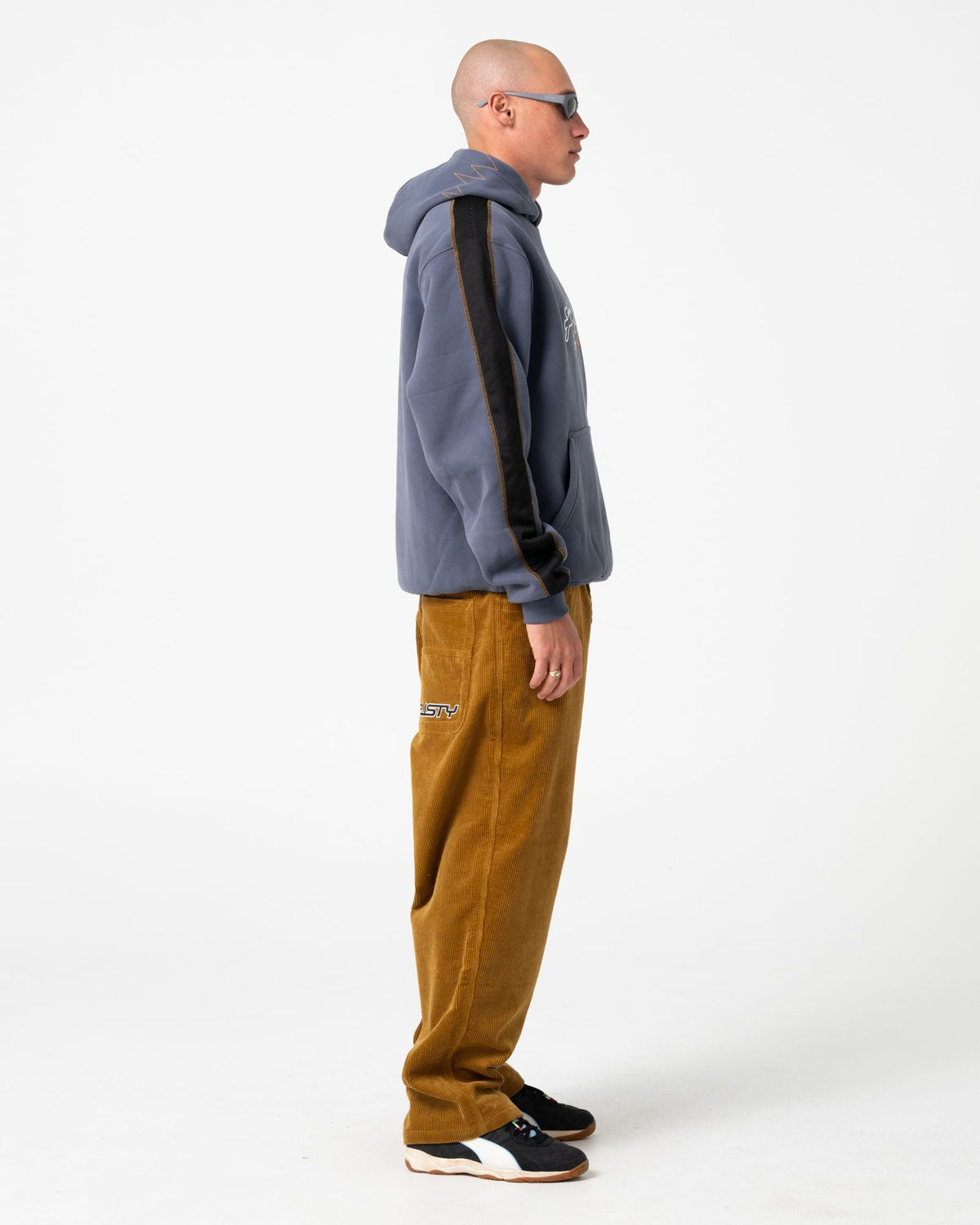 Mens Dine N Dash Hooded Jumper Steel - Image 6