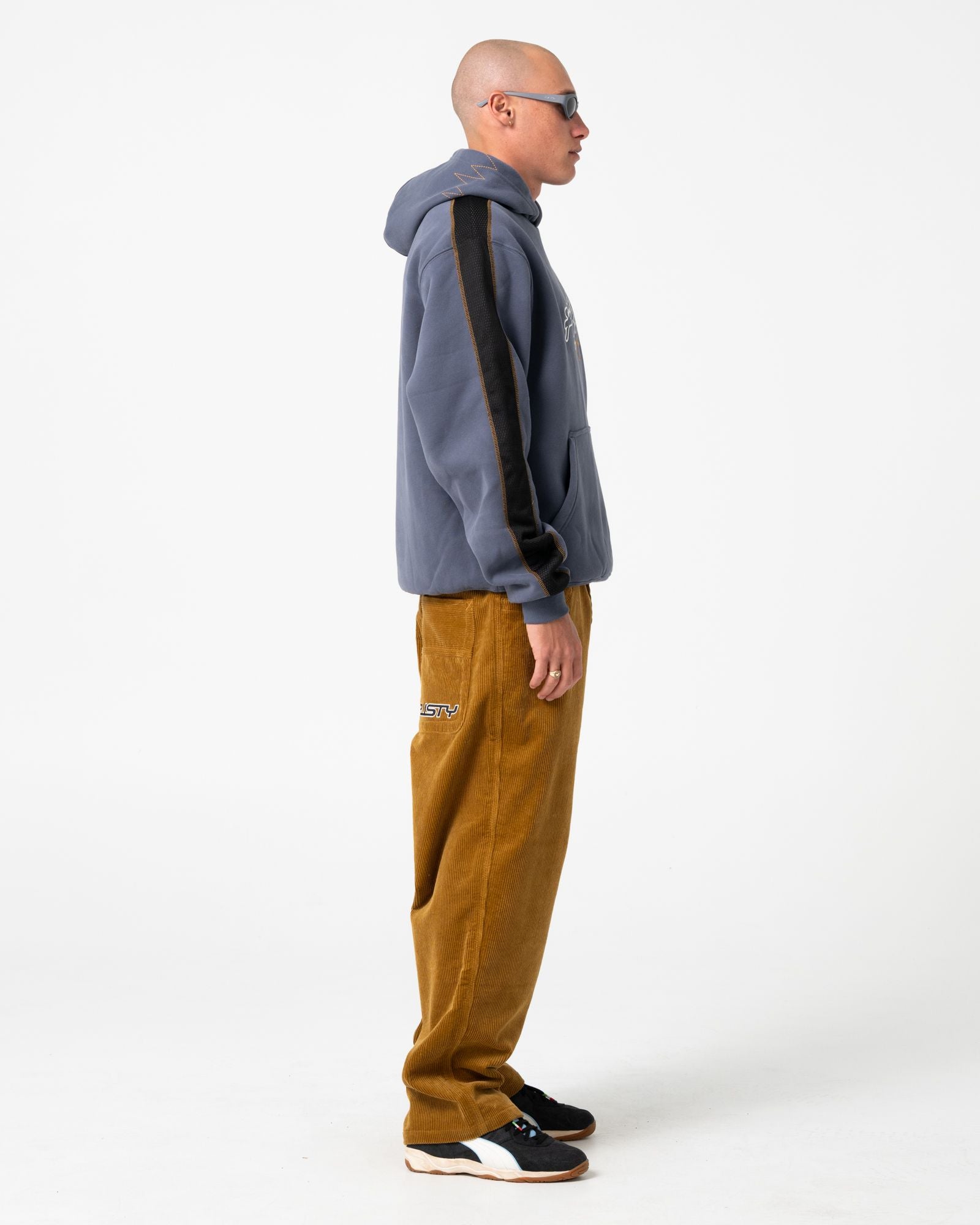 Mens Dine N Dash Hooded Jumper Steel - Image 6