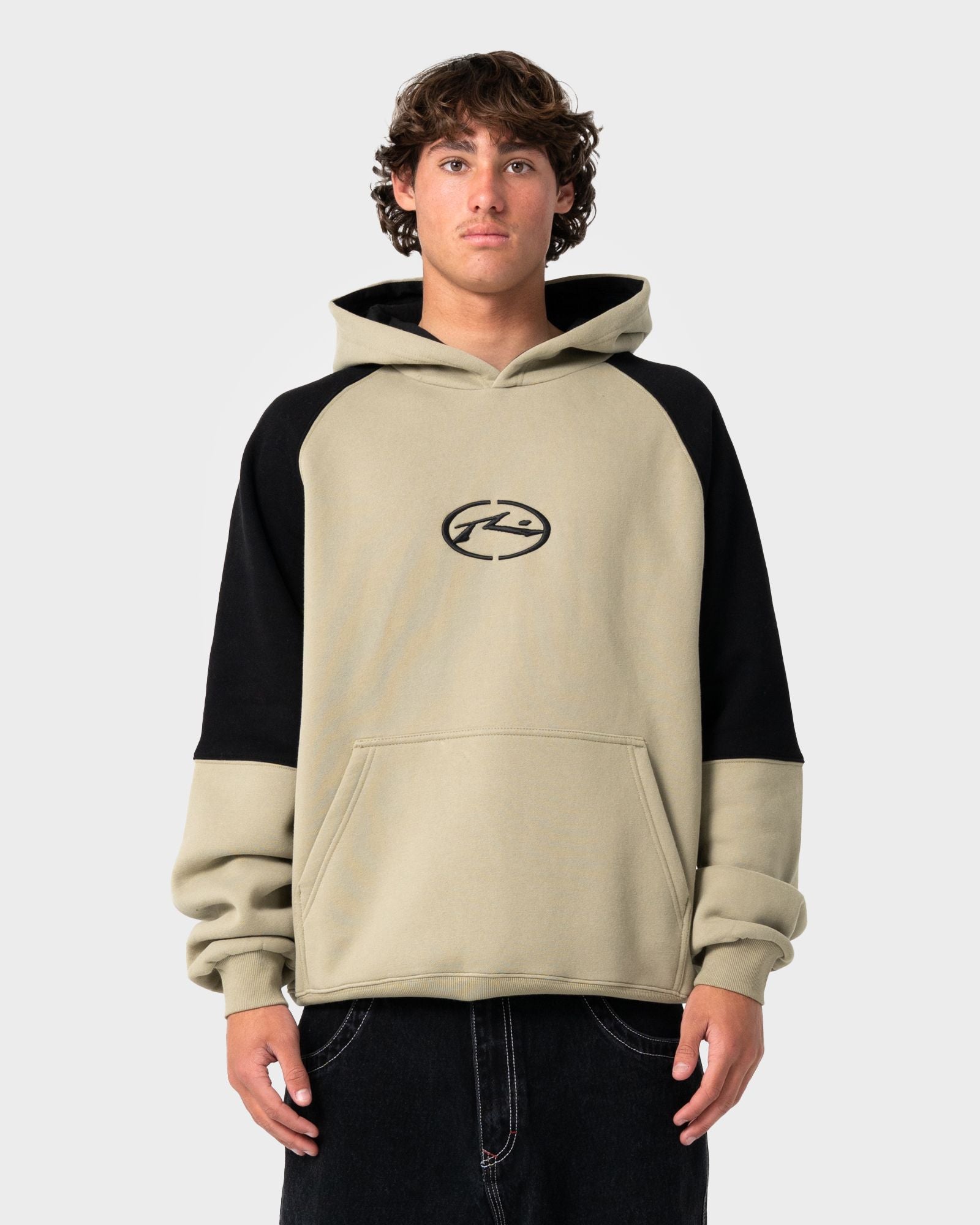 Mens Shesh Besh Hooded Jumper Abbey Stone - Image 2