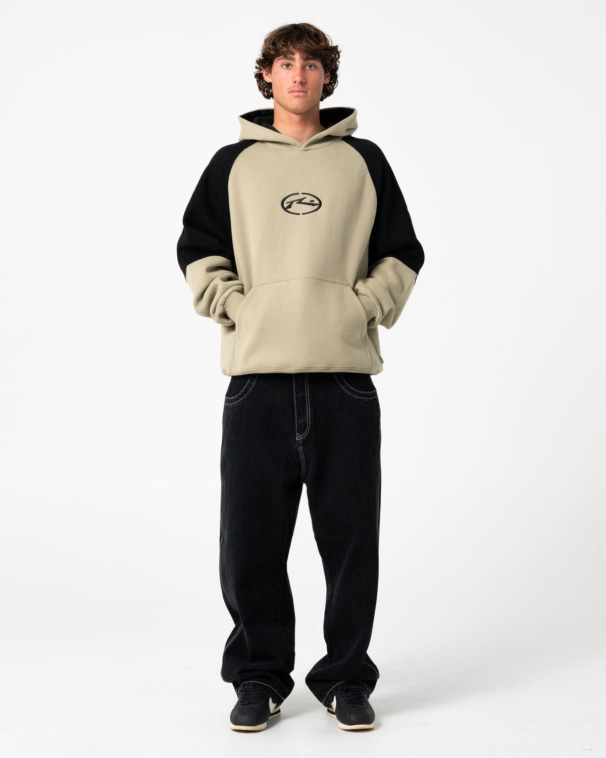 Mens Shesh Besh Hooded Jumper Abbey Stone - Image 1