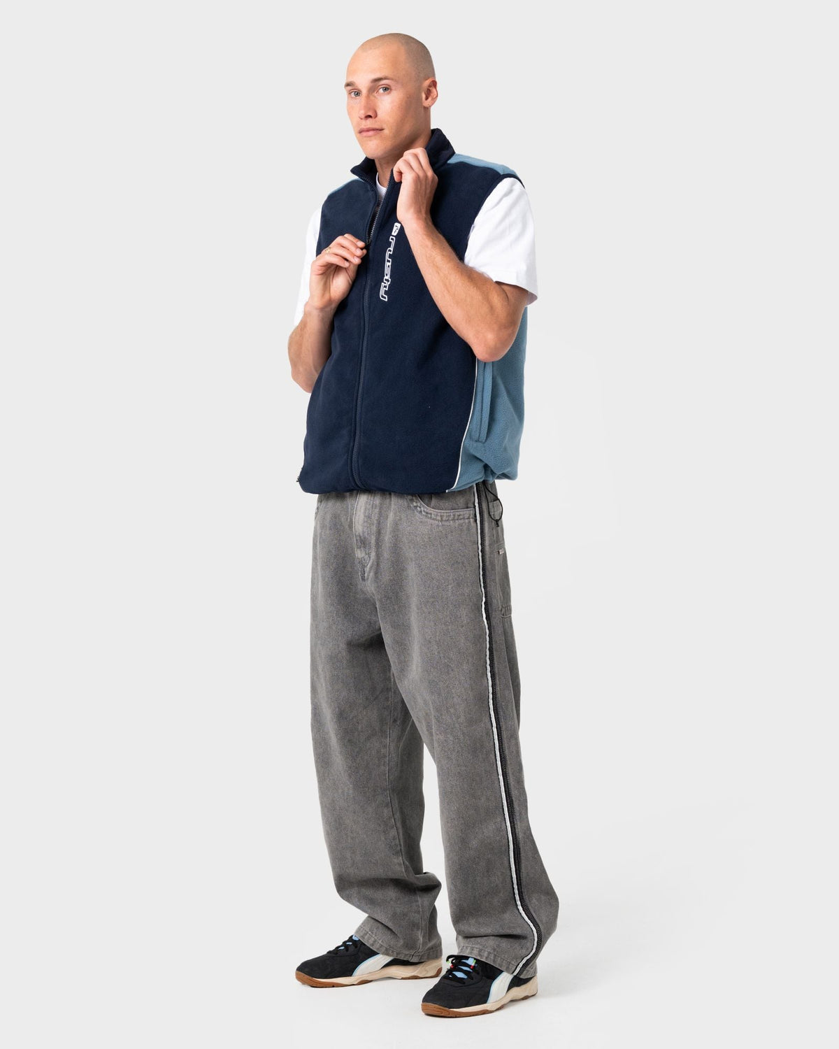 Mens Phantom Polar Fleece Vest Navy/Blue - Image 3