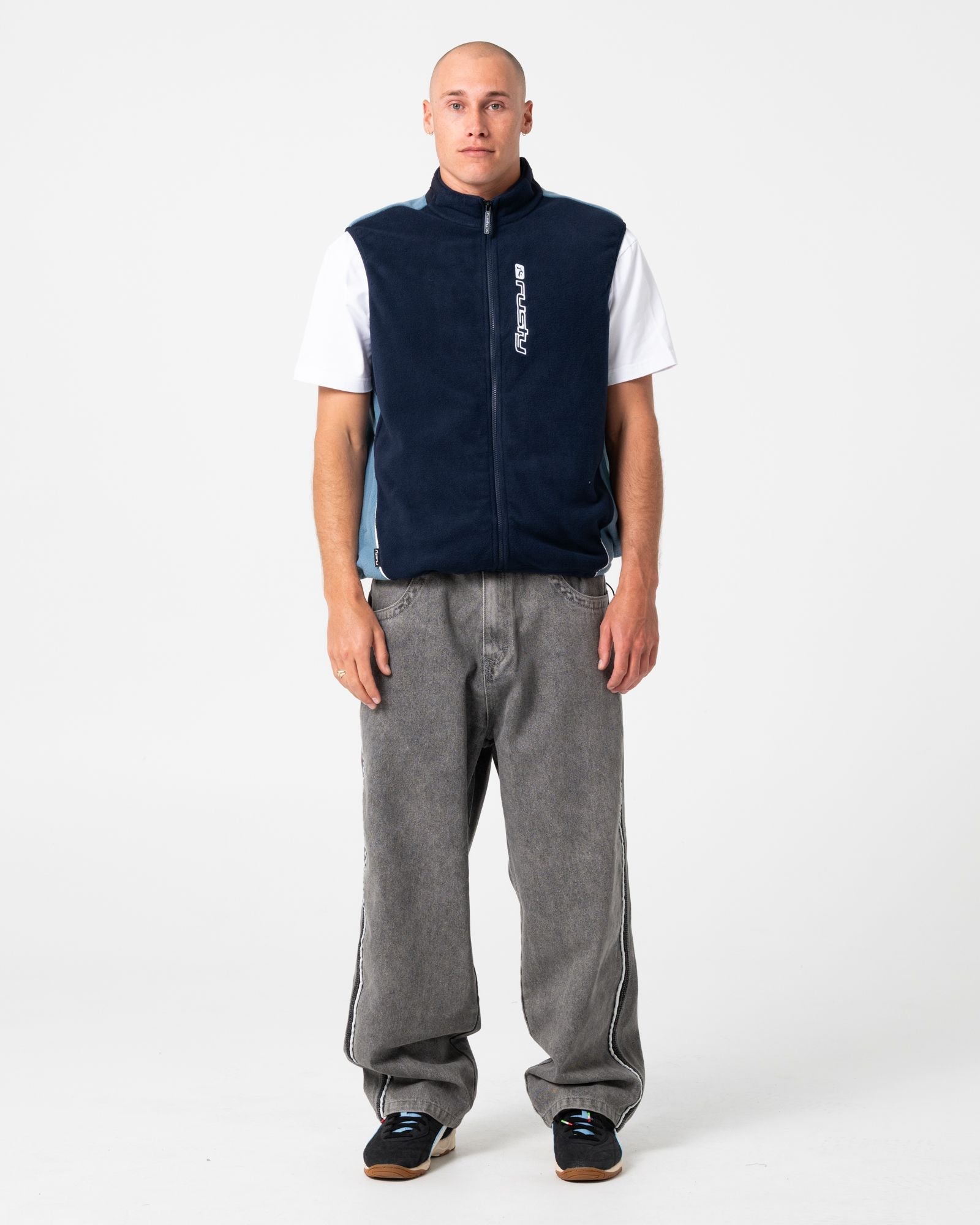 Mens Phantom Polar Fleece Vest Navy/Blue - Image 1