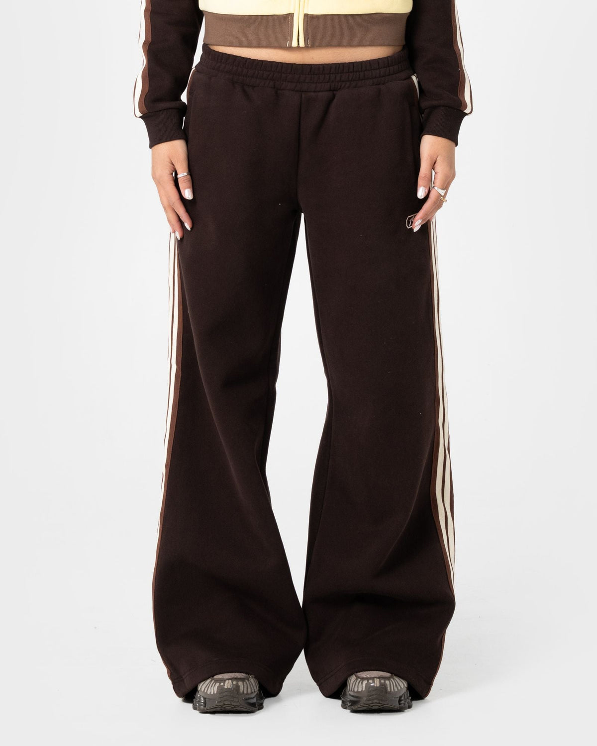 Womens Wide Leg Track Pant Casual Pant Java - Image 2
