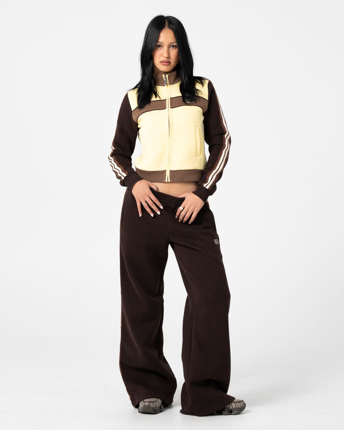 Womens Wide Leg Track Pant Casual Pant Java - Image 5