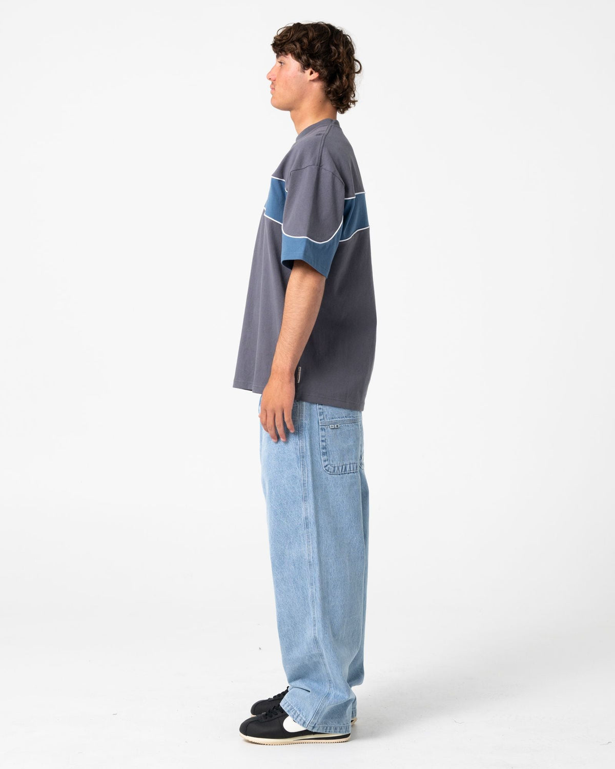 Mens Kinetic Panel T Shirt Steel - Image 6