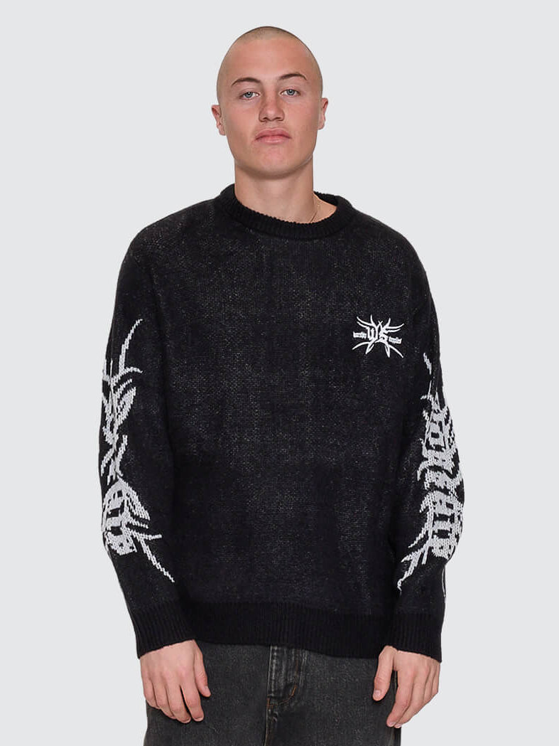 Trudge Knit Crew Black - Image 1