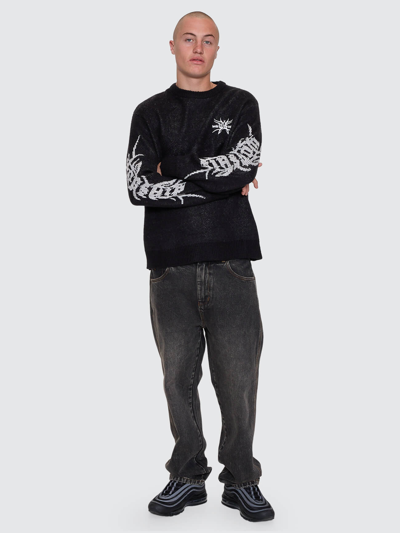 Trudge Knit Crew Black - Image 6