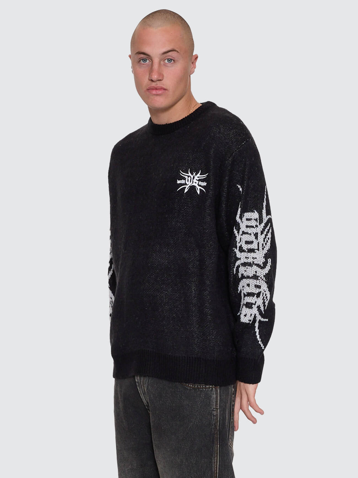 Trudge Knit Crew Black - Image 3