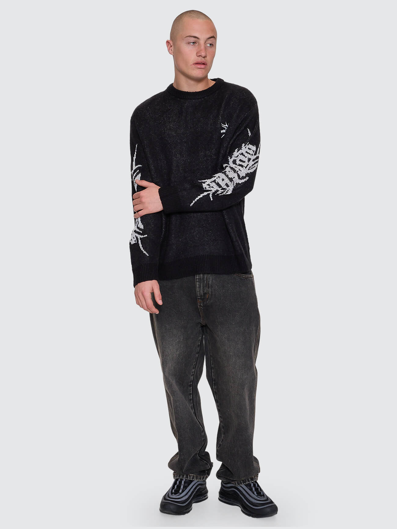 Trudge Knit Crew Black - Image 7