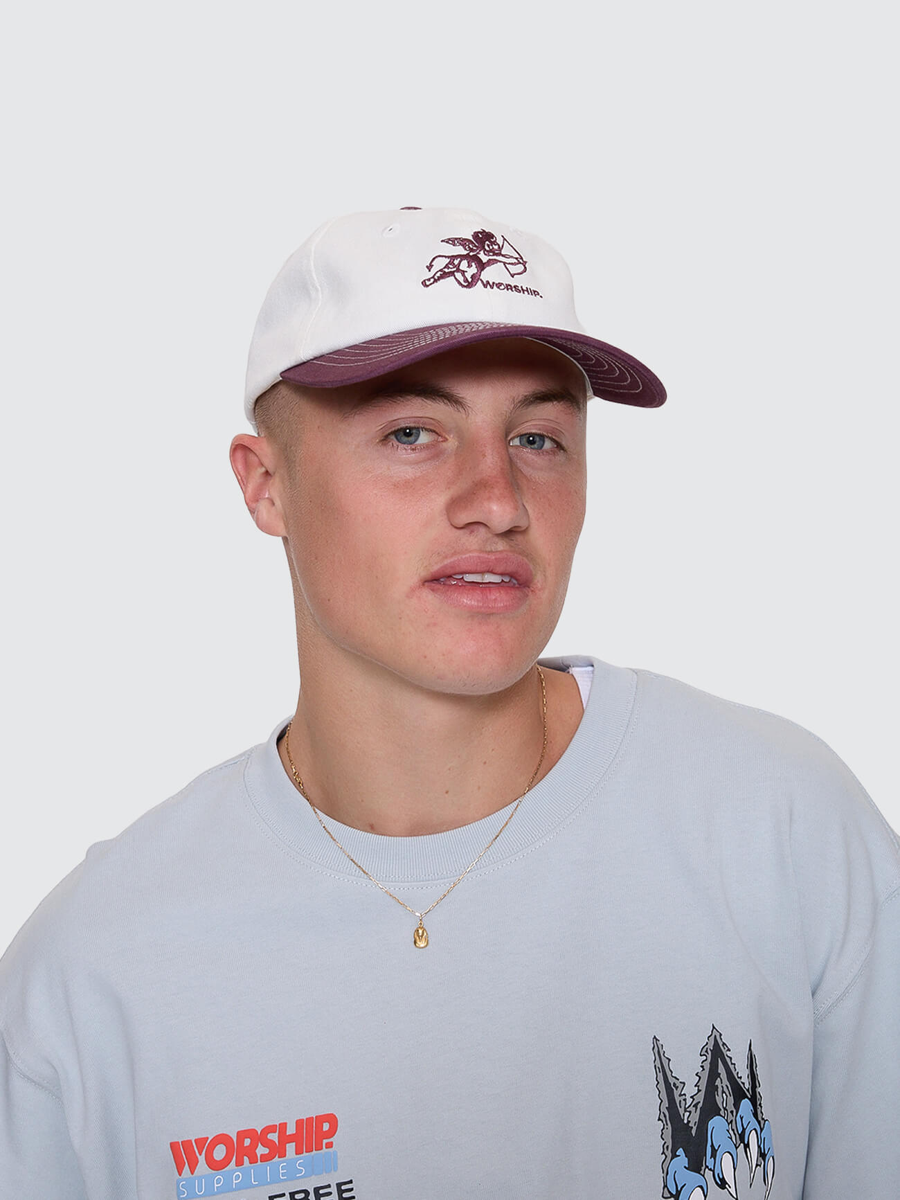 Cherub 6 Panel Hat Blueberry Cream - Image 1