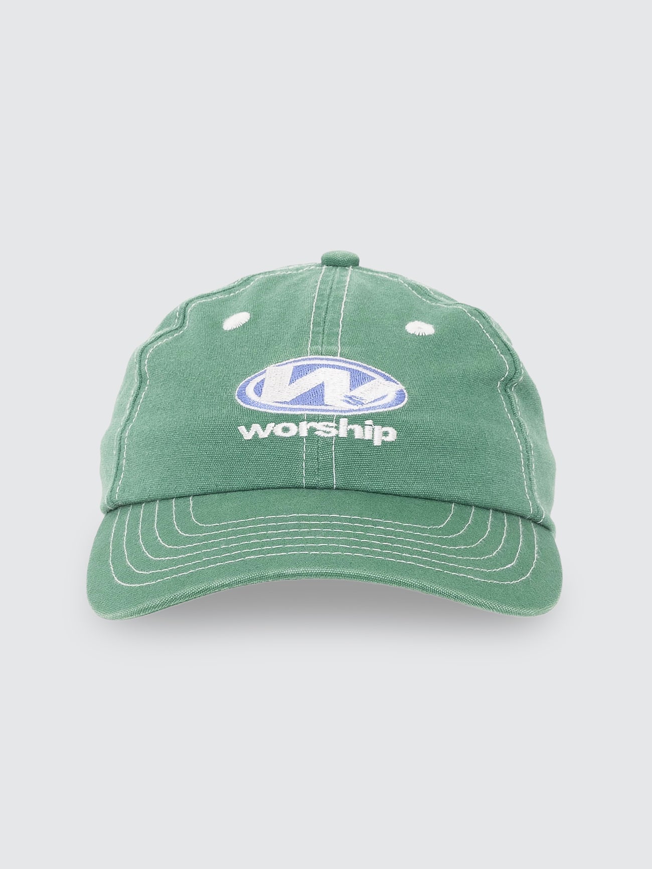 Sonic 6 Panel Canvas Hat Eden Green - Image 1