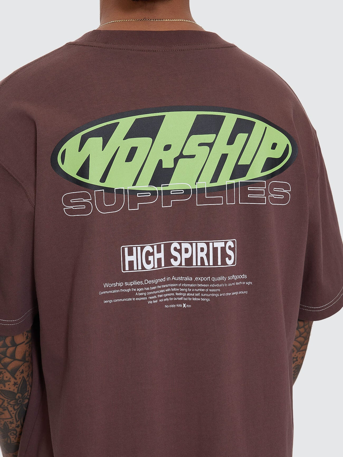 Funku Regular Fit Tee Dark Choc - Image 8