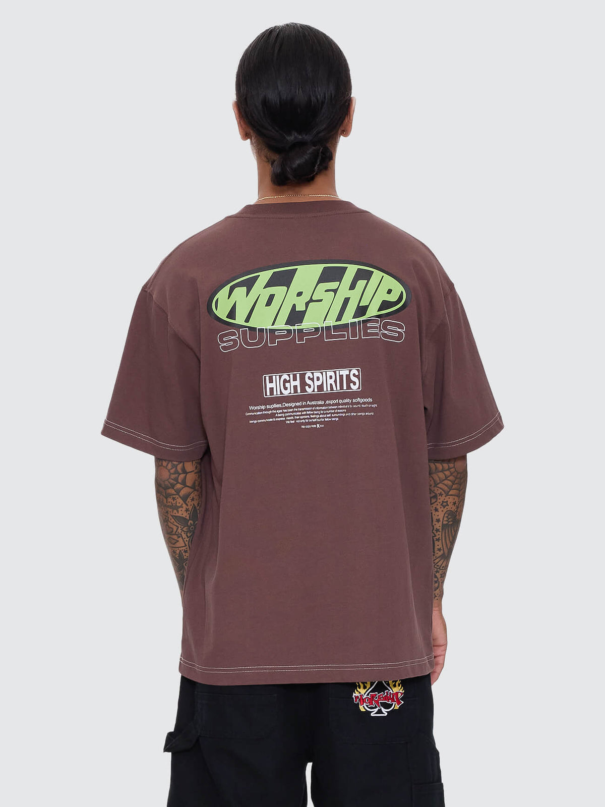 Funku Regular Fit Tee Dark Choc - Image 3
