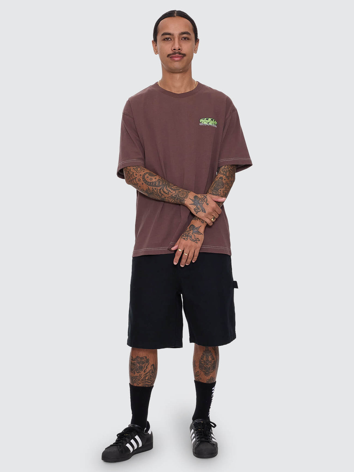 Funku Regular Fit Tee Dark Choc - Image 5
