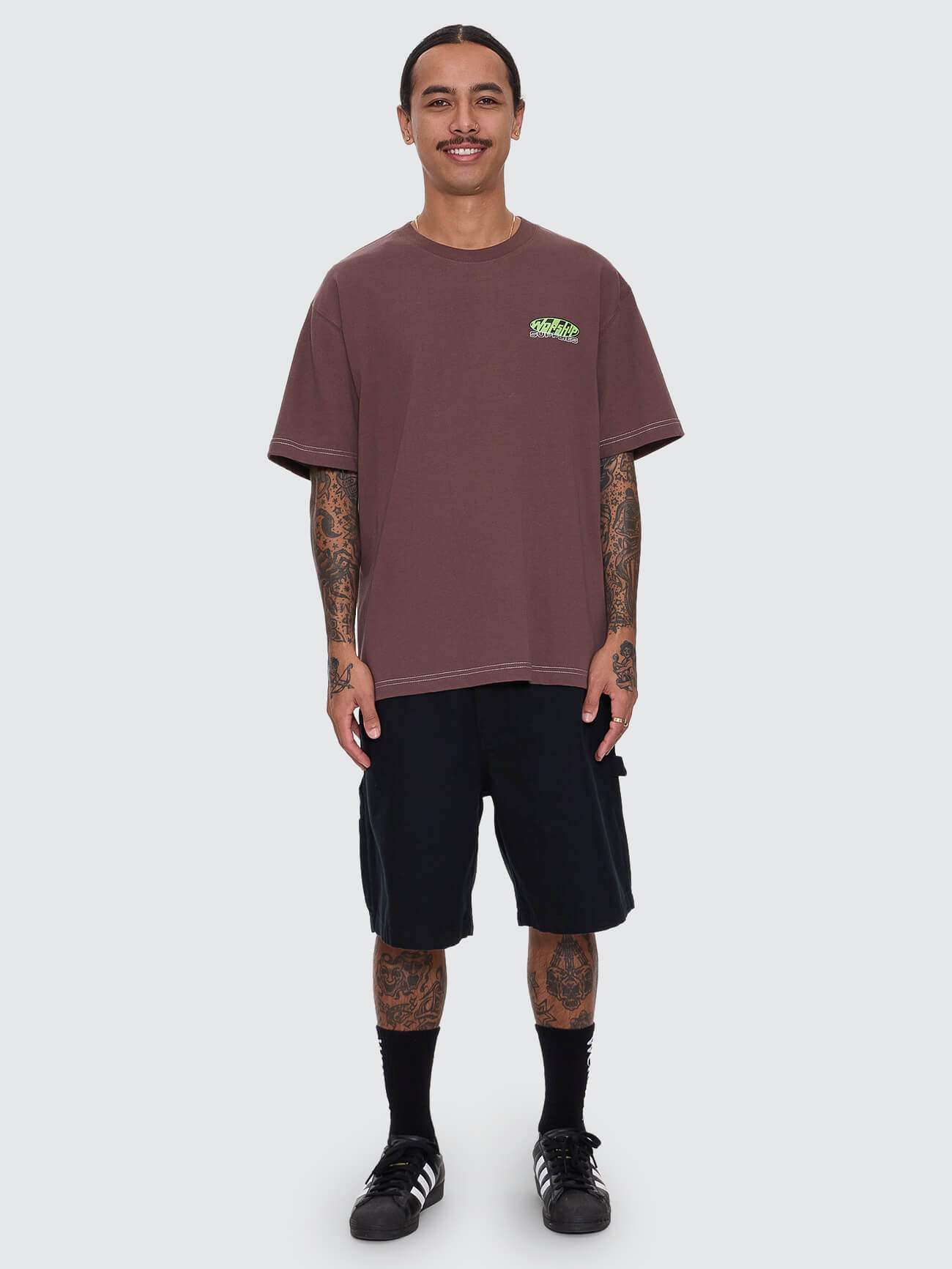 Funku Regular Fit Tee Dark Choc - Image 6