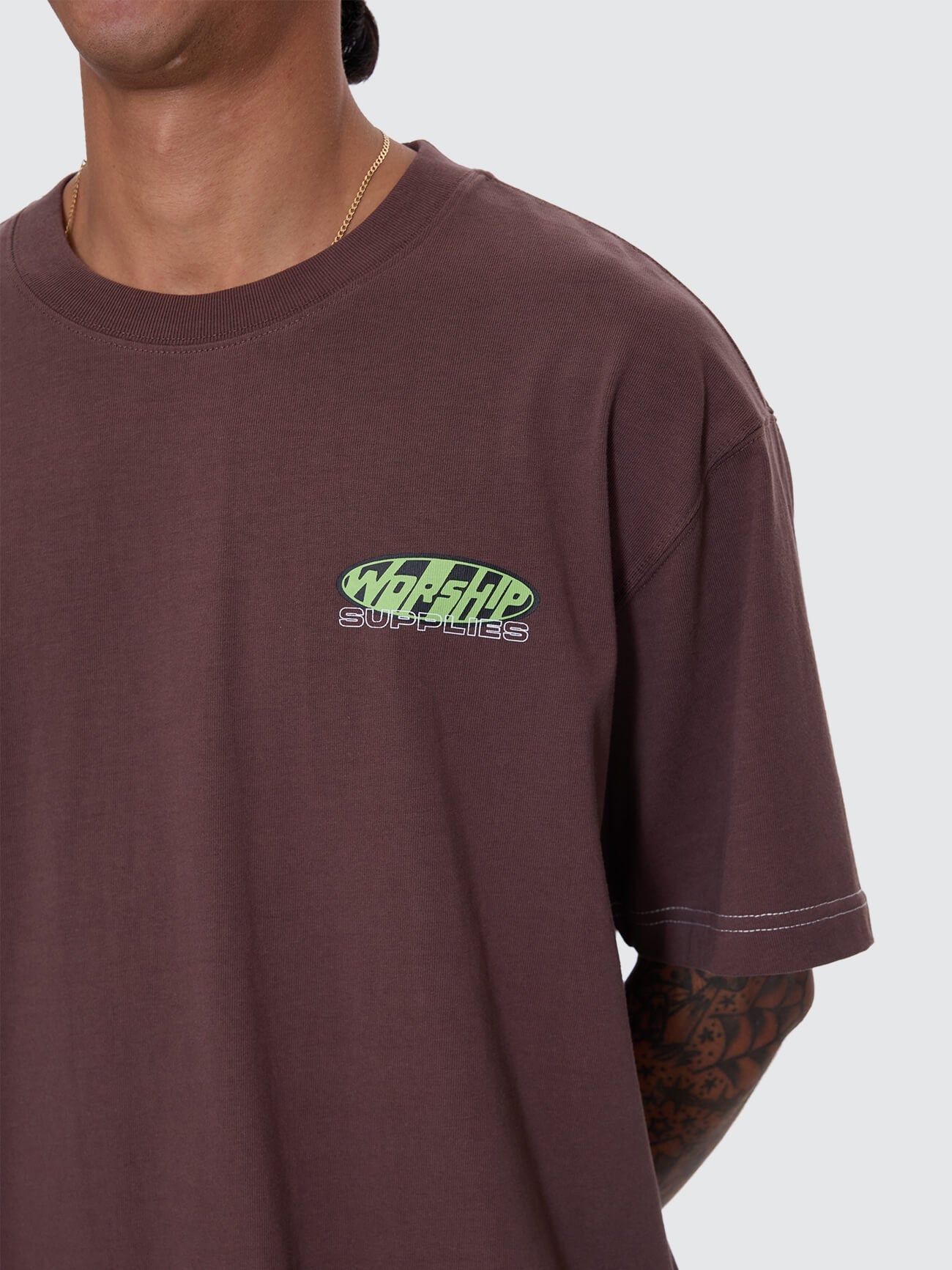 Funku Regular Fit Tee Dark Choc - Image 7