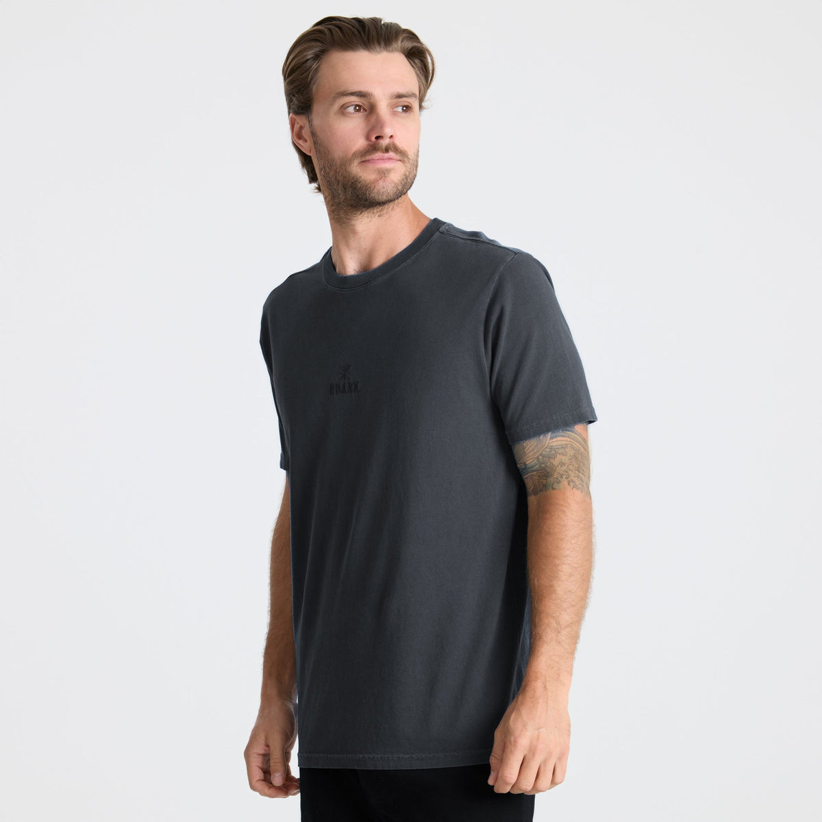 Mens Safecamp Embroidery Premium T Shirt Charcoal - Image 4
