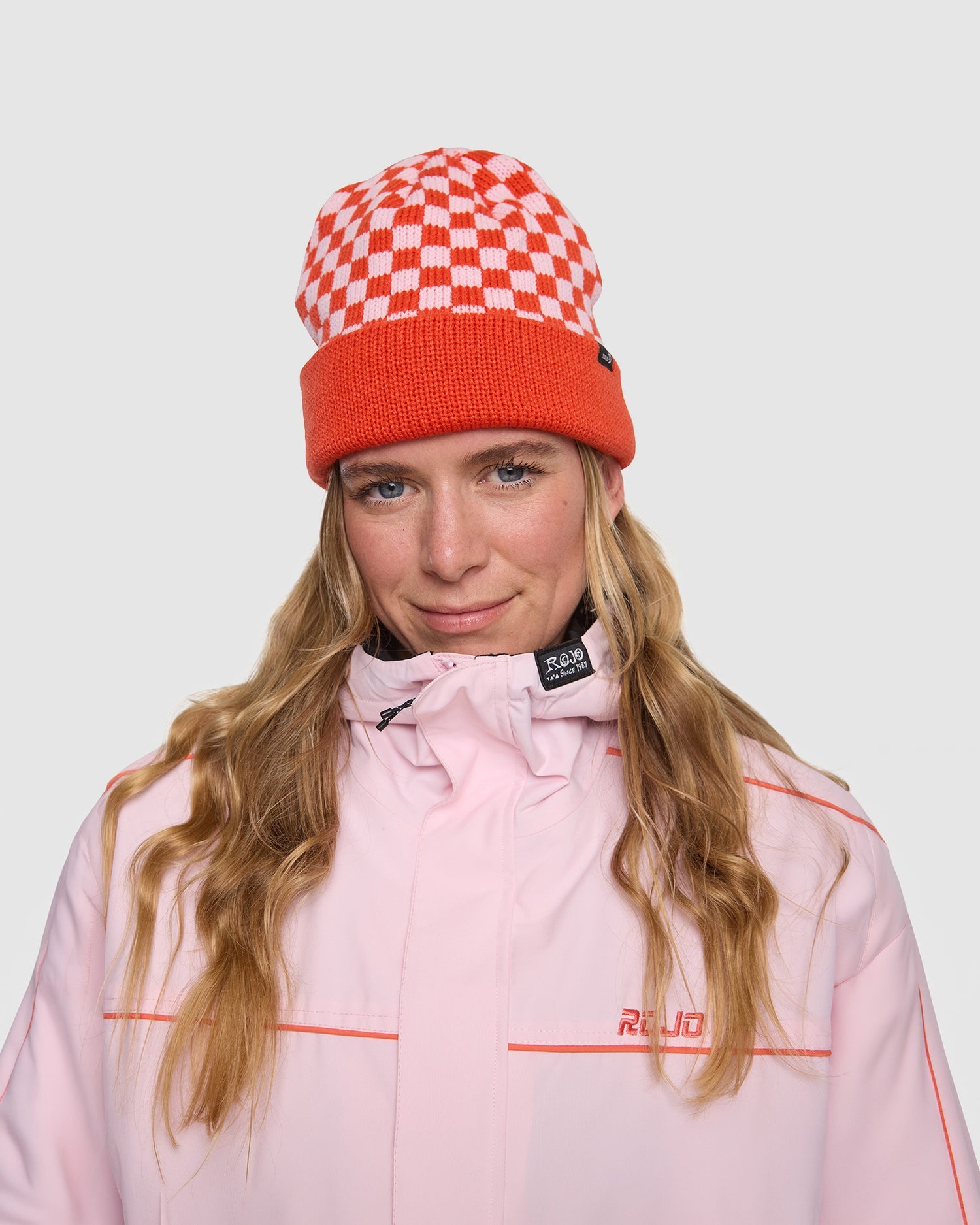 Womens Cosy Check Beanie