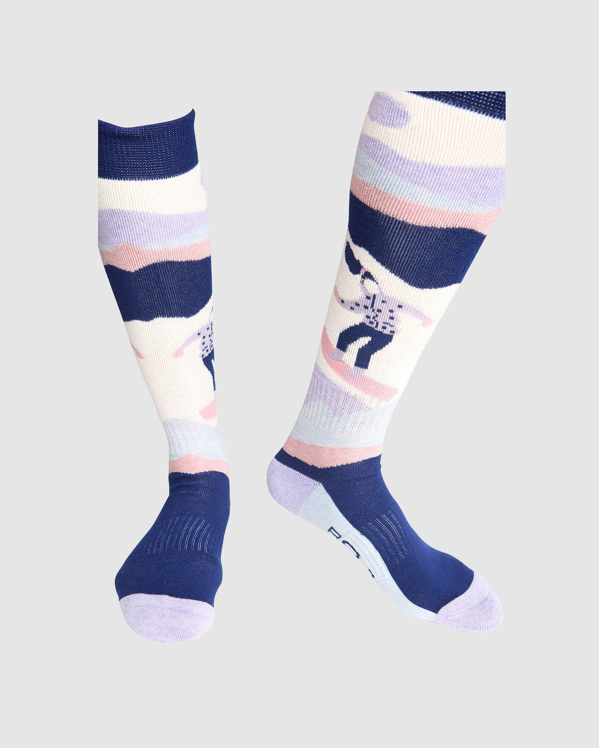 Womens Retro Boarder Snow Socks