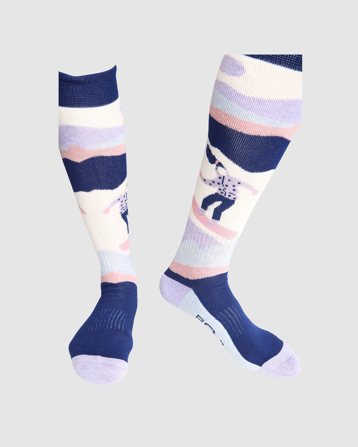 Womens Retro Boarder Snow Socks