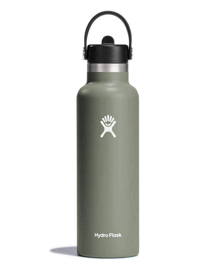 Hydration 21oz Standard Mouth Flex Straw Cap Insulated Water Bottle