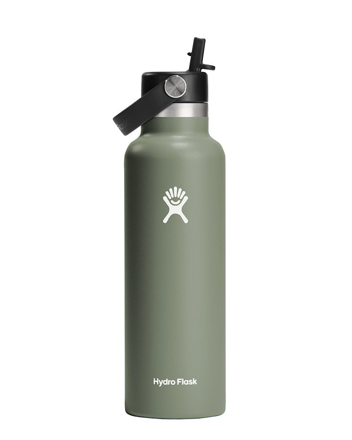 Hydration 21oz Standard Mouth Flex Straw Cap Insulated Water Bottle