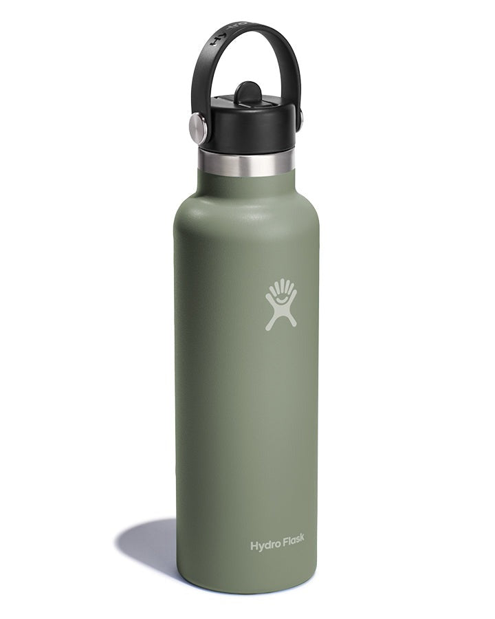 Hydration 21oz Standard Mouth Flex Straw Cap Insulated Water Bottle