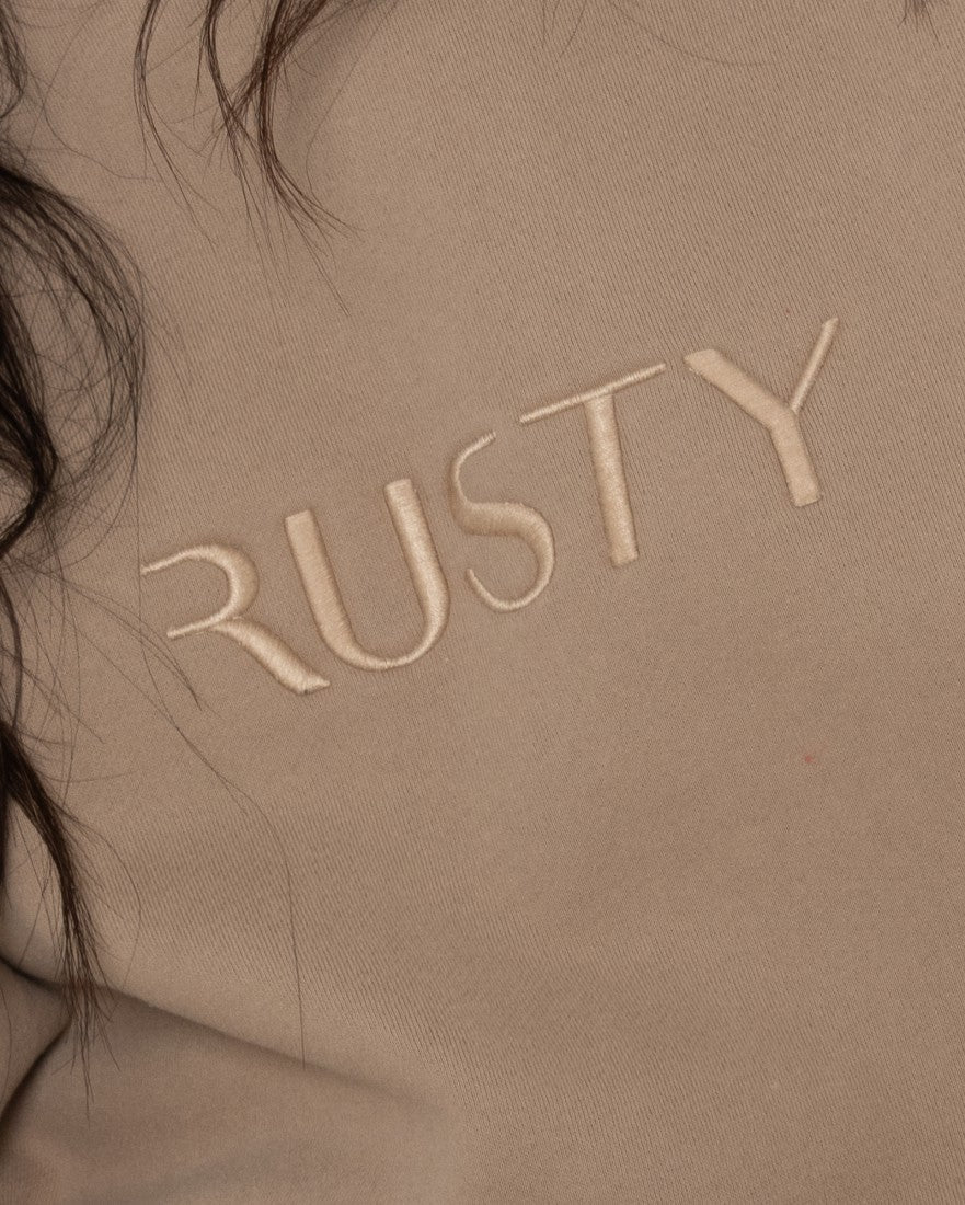 Rusty Signature Oversize Crew Fleece