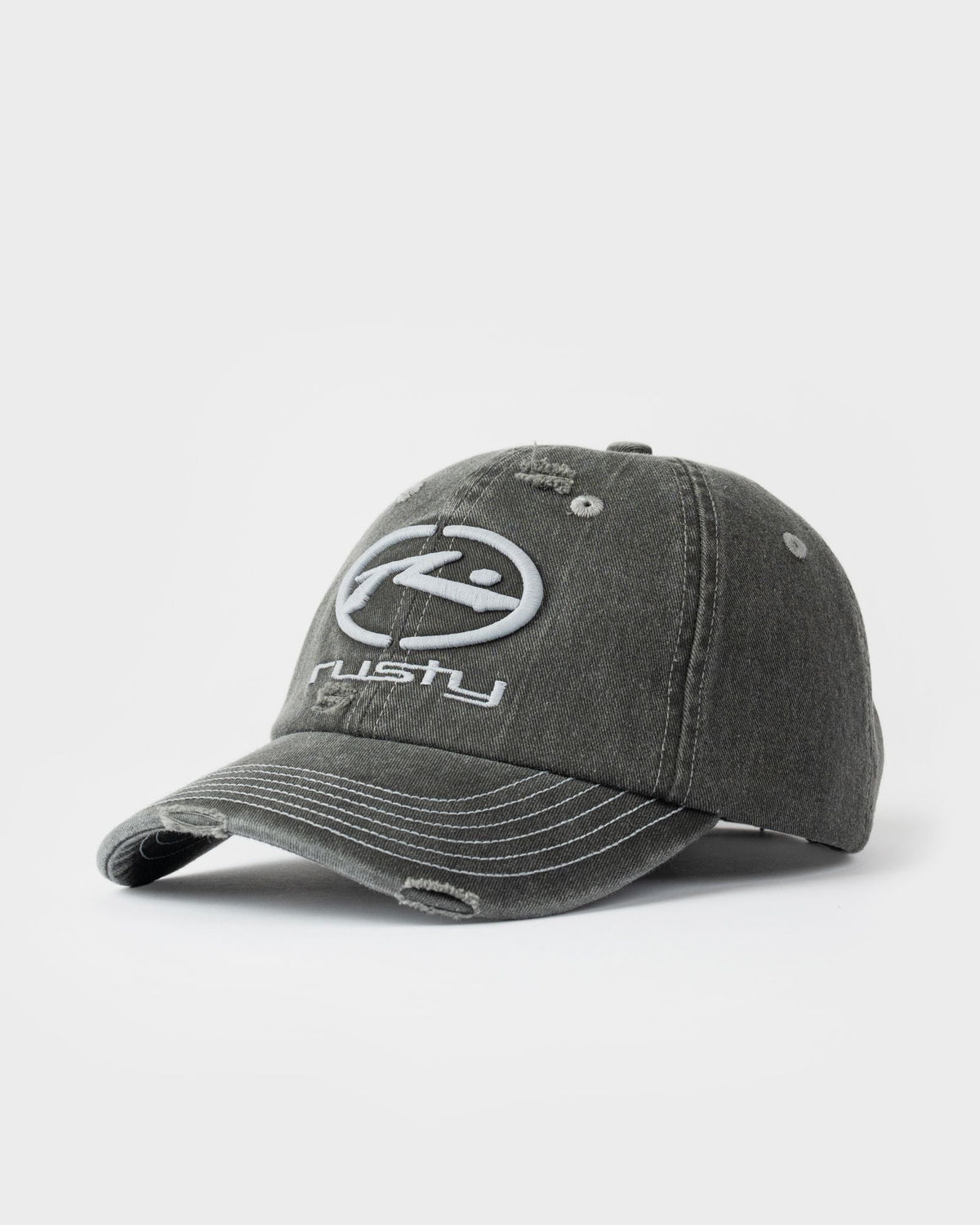 Split Seam Dad Cap Washed Black - Image 1