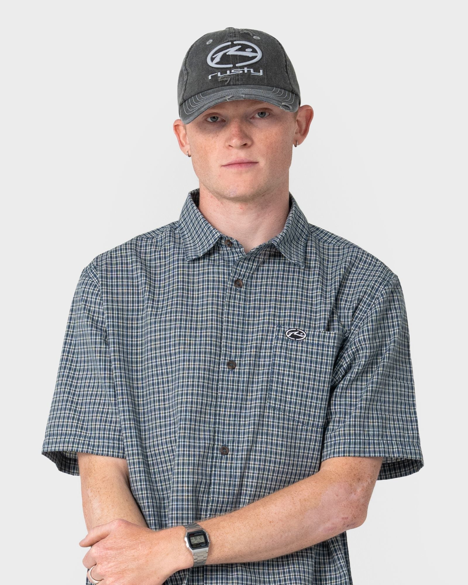 Split Seam Dad Cap Washed Black - Image 2