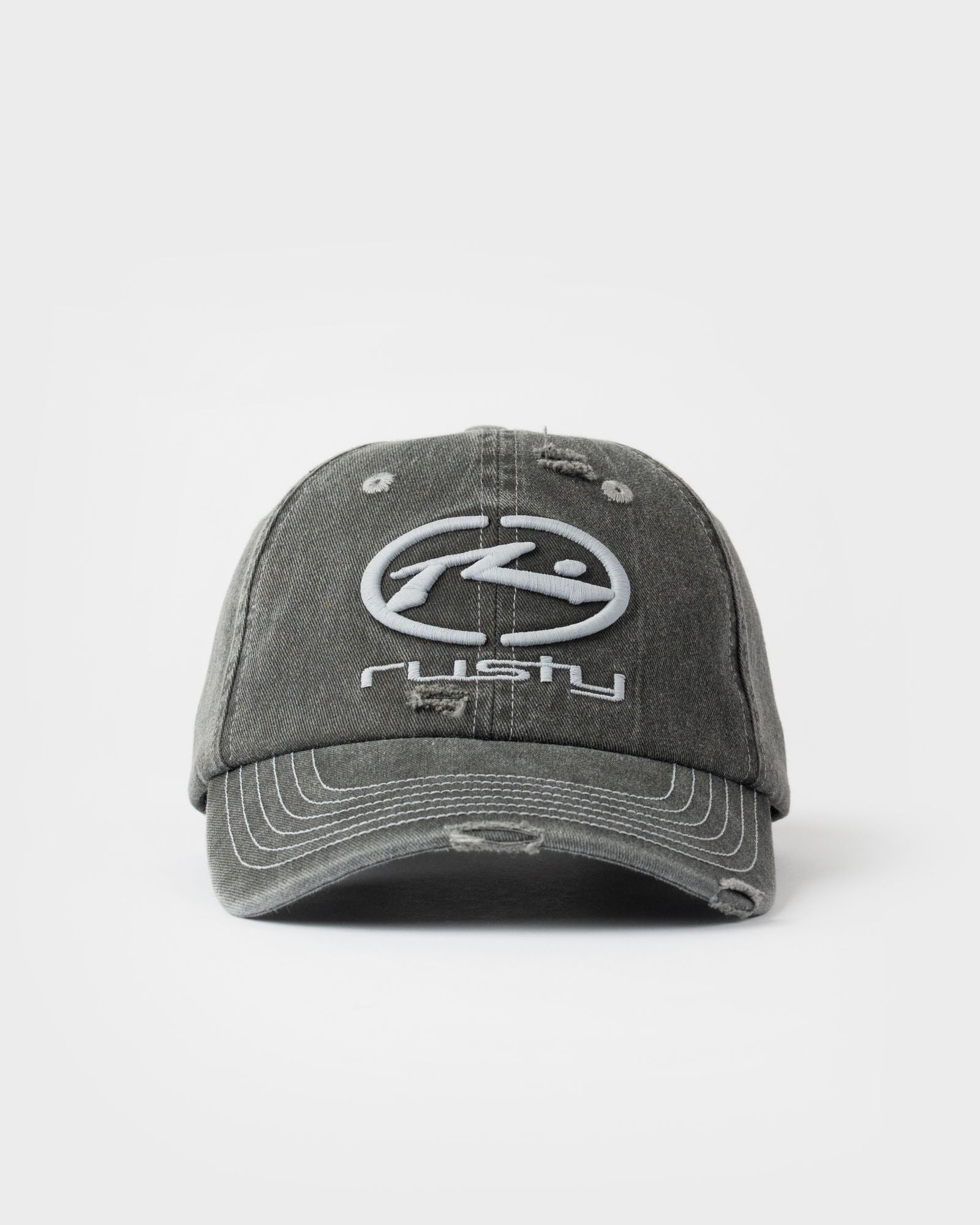Split Seam Dad Cap Washed Black - Image 3