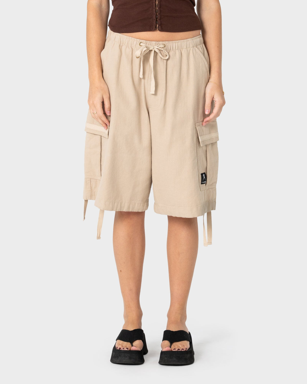Womens River Walk Short Oatmeal - Image 2