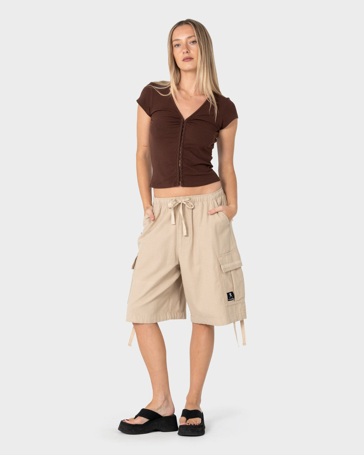 Womens River Walk Short Oatmeal - Image 1