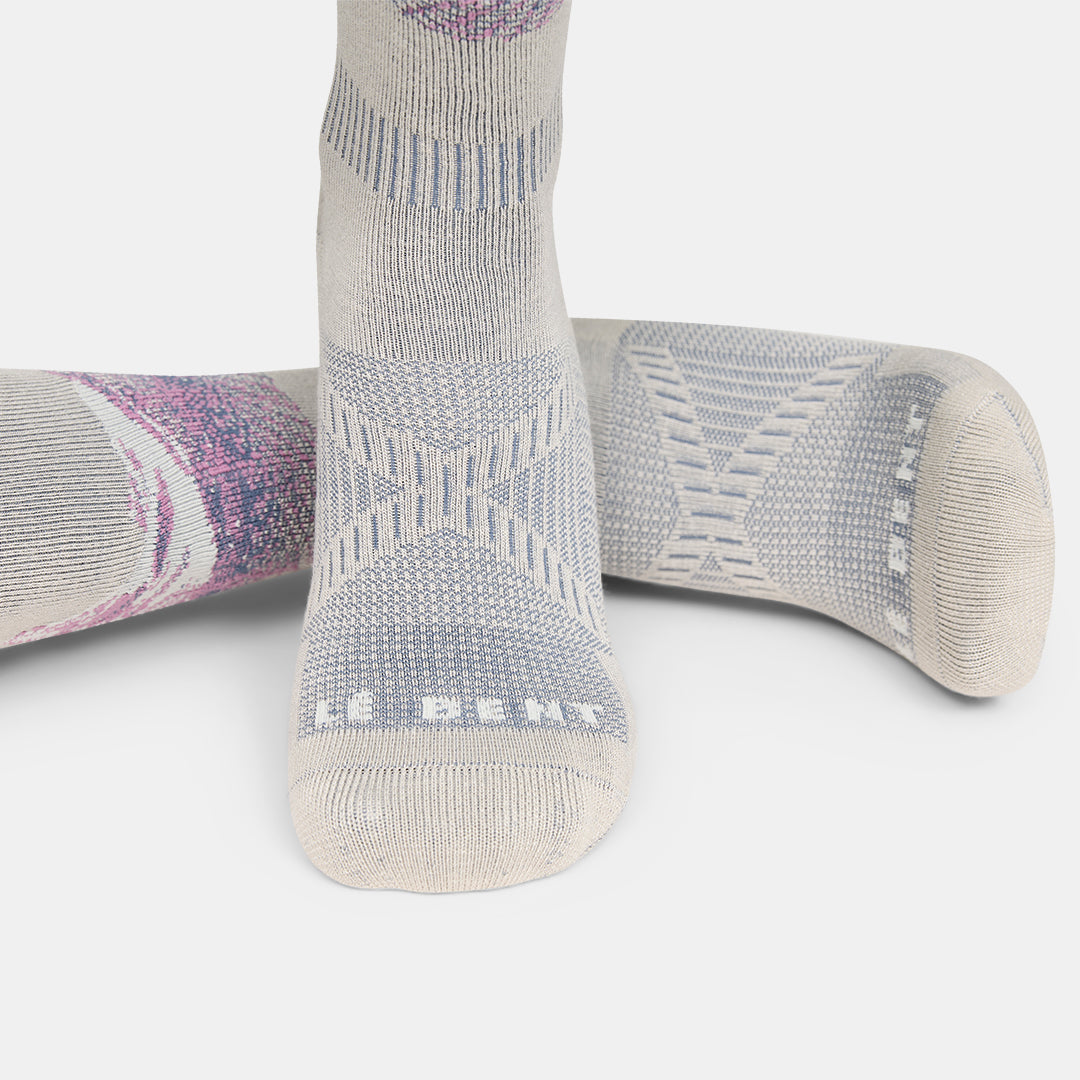 Elyse Saugstad Pro Series Zero Cushion Merino Snow Sock Silver Lining - Image 3