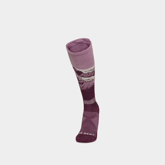 Elyse Saugstad Pro Series Zero Cushion Merino Snow Socks Violet Ash - Image 2