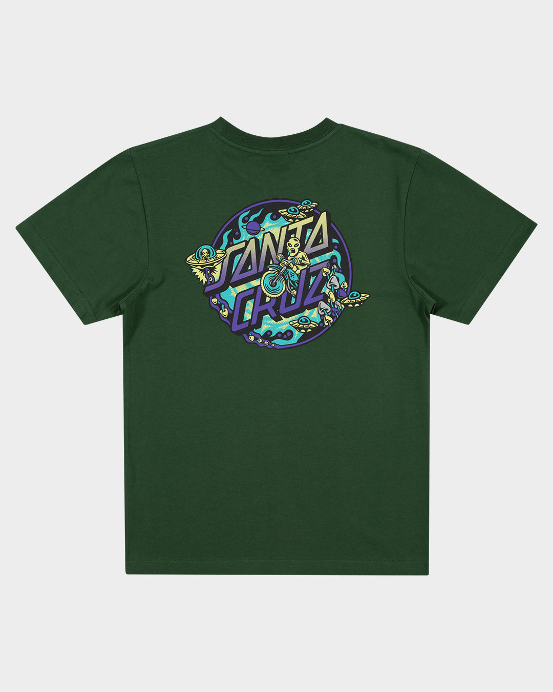 Kids Winkowski Dope Planet 2 Dot T Shirt Dark Green - Image 2
