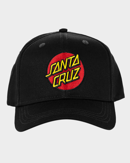Classic Dot Patch Boys Stretch Fit Cap Black
