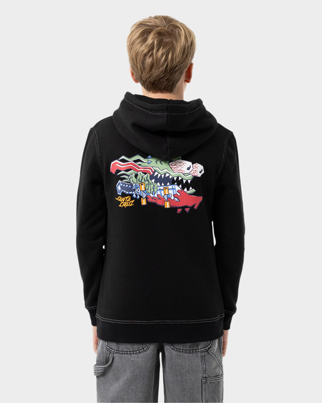 Kids Meek Scratched Slasher Hoodie Black - Image 4