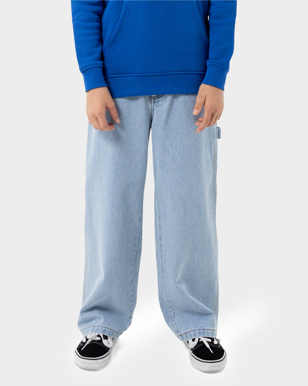 Kids Classic Dot Carpenter Casual Pant Light Washed Indigo - Image 4