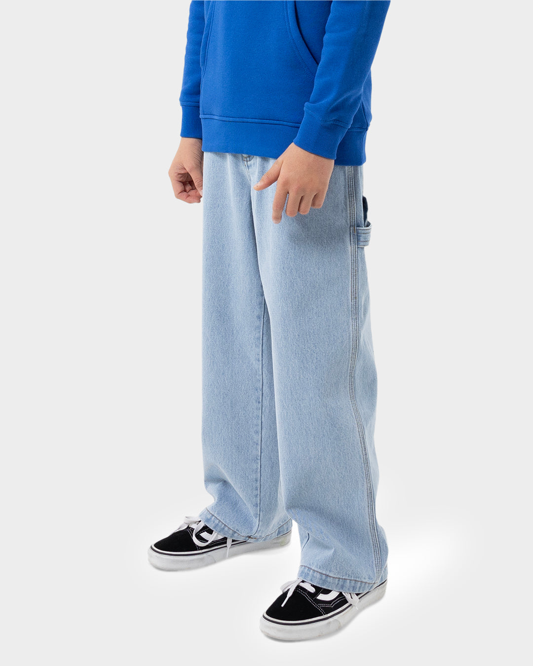 Kids Classic Dot Carpenter Casual Pant Light Washed Indigo - Image 6