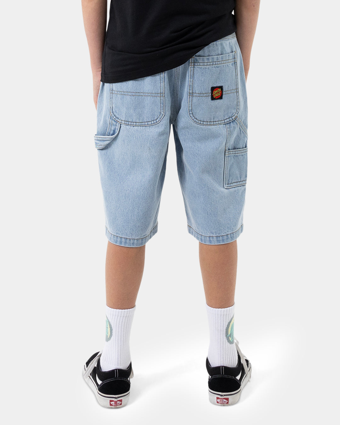 Kids Classic Dot Carpenter Walk Shorts Light Washed Indigo - Image 2