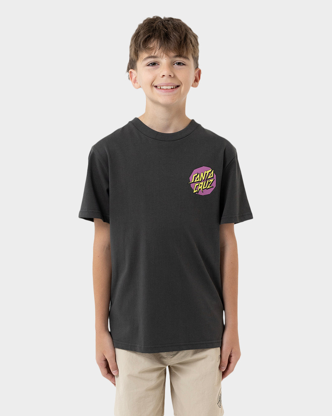 Kids Meek Scratched Slasher T Shirt Onyx - Image 1
