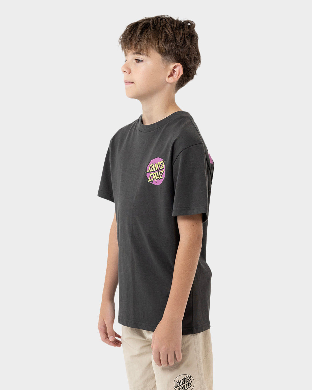 Kids Meek Scratched Slasher T Shirt Onyx - Image 2