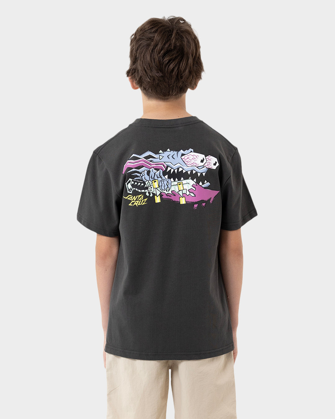 Kids Meek Scratched Slasher T Shirt Onyx - Image 3