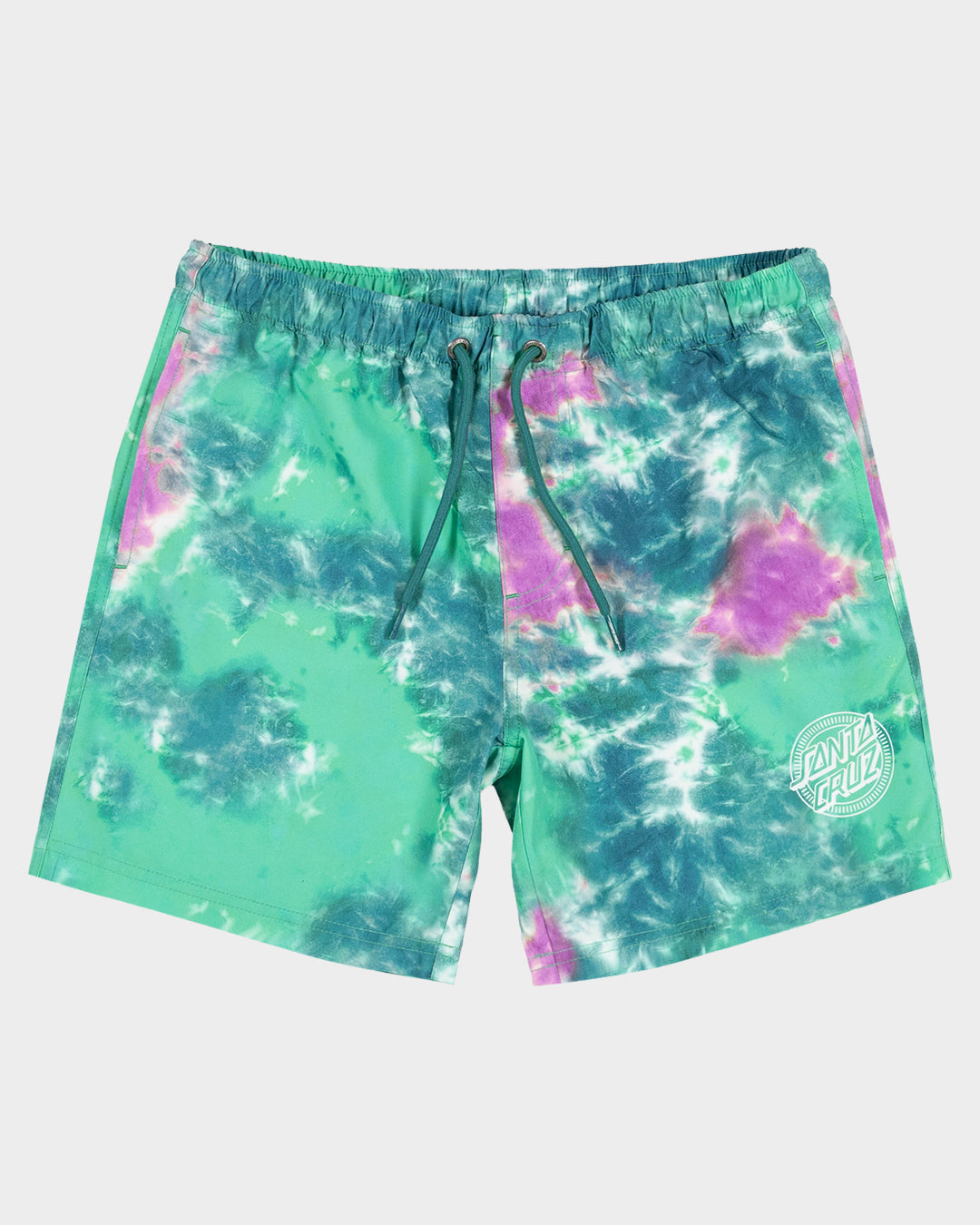 Kids Industrial Dot Mono Board Short Light Green Tie Dye - Image 6