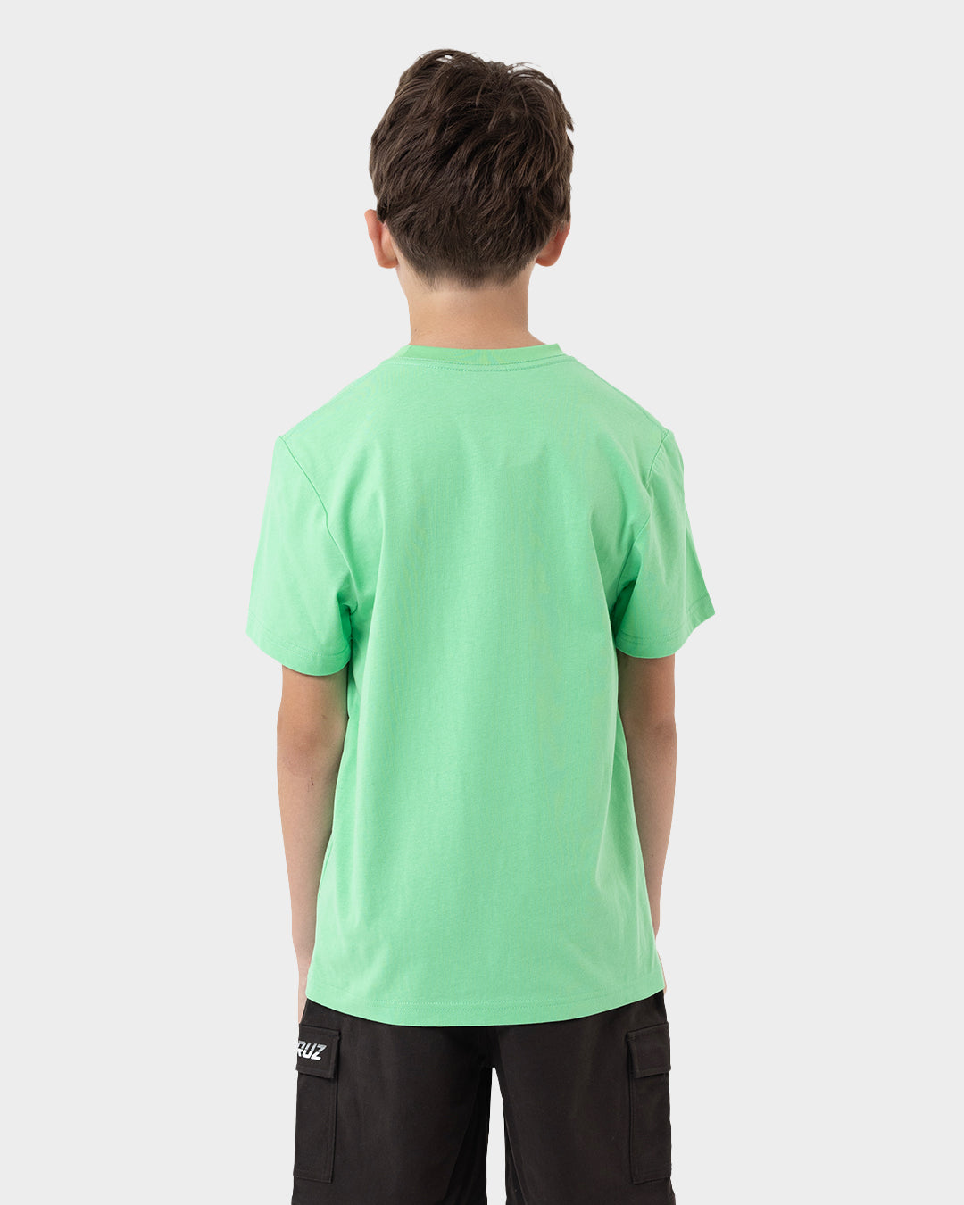 Kids Multi Split Strip T Shirt Light Green - Image 5