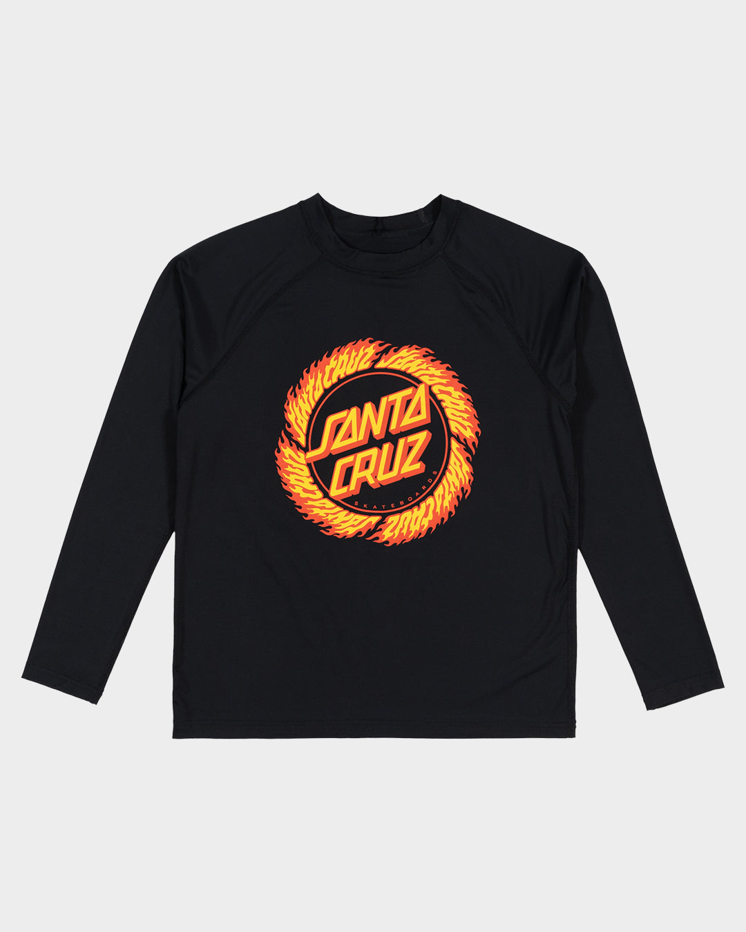 Kids Flame Ringed Dot Rash Vest Black - Image 1