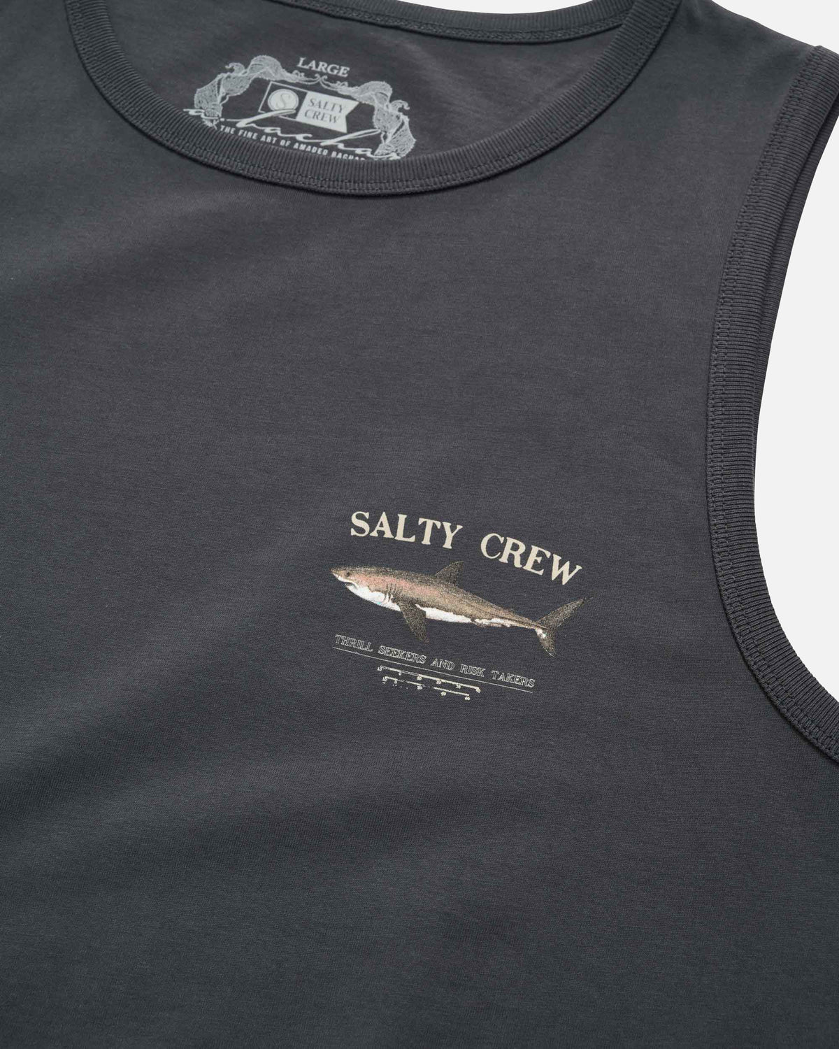 Mens Bruce Muscle Tee Coal - Image 3