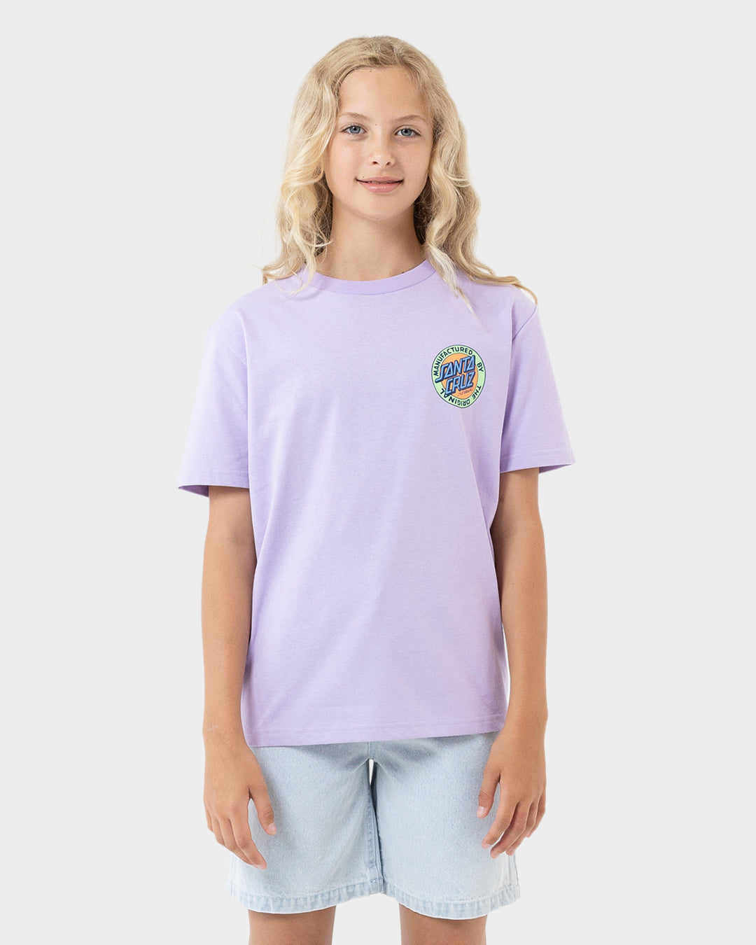 Kids MFG Retro Dot Reverse T Shirt Lavender - Image 3
