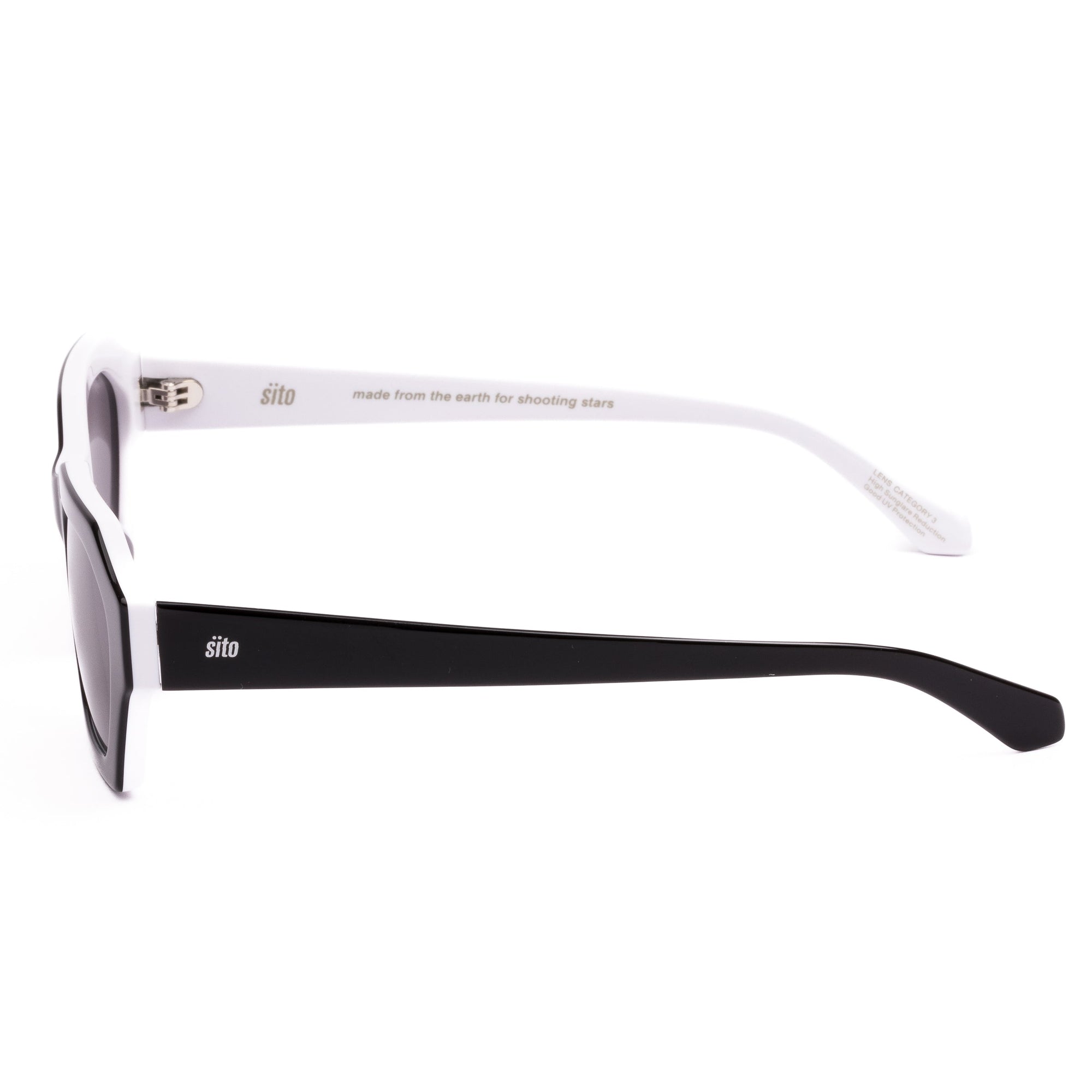 Kinetic Black White Sunglasses